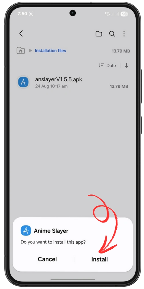 5. Install the APK File